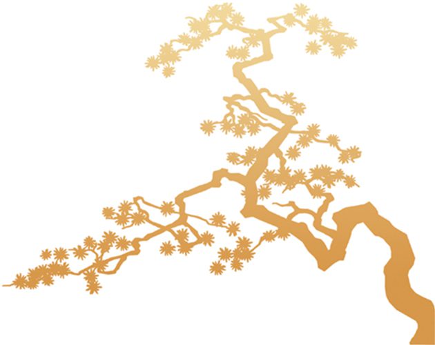 Illustrated Japanese tree