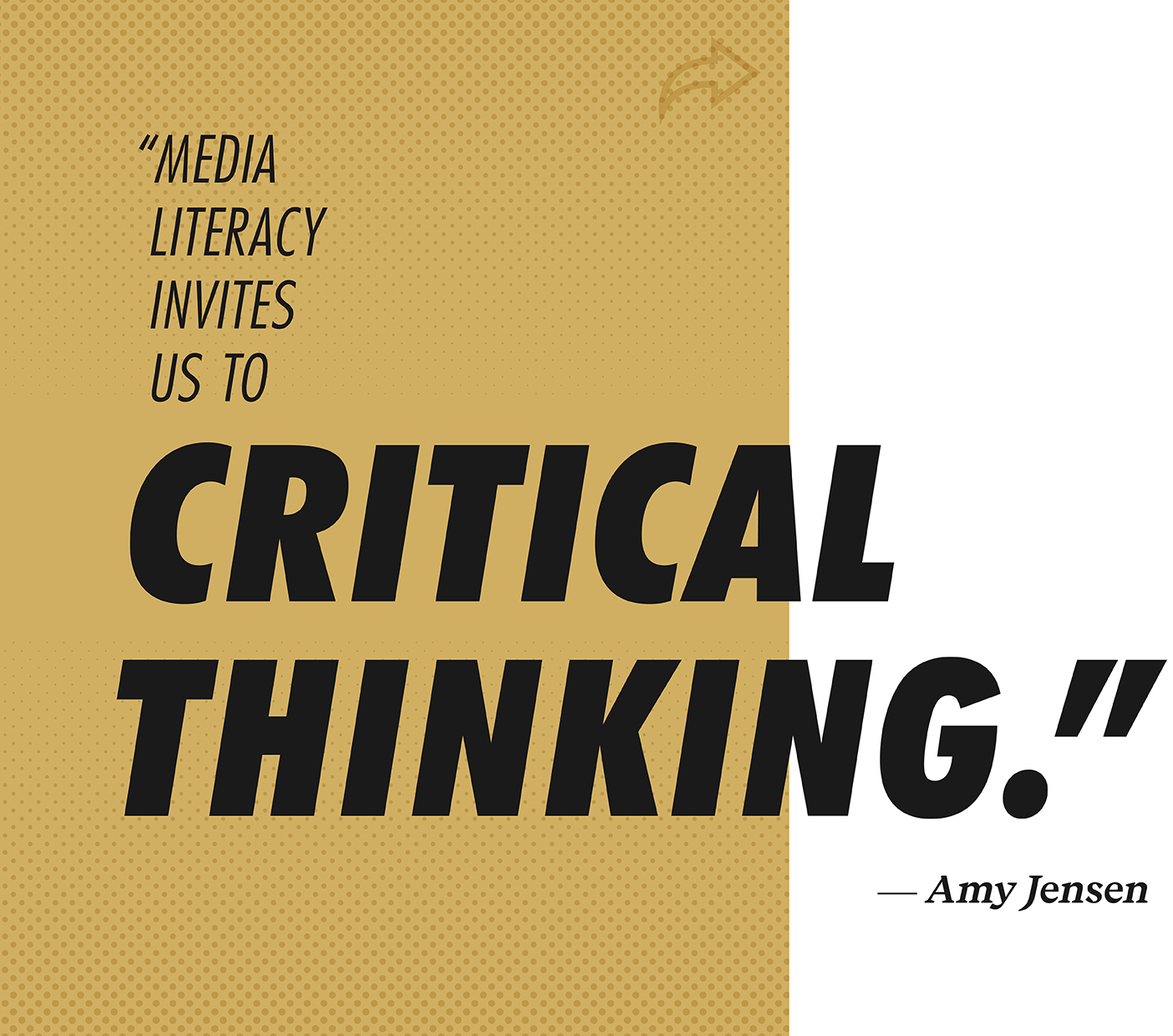 A meme that reads: "Media literacy invites us to critical thinking."