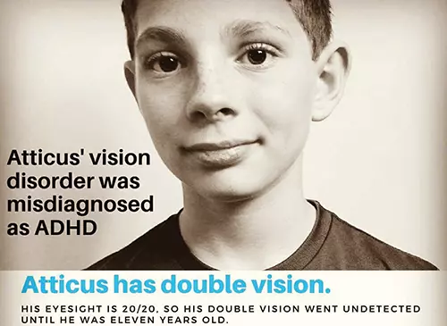 An ad for a bill for improving life for kids with vision impairment.