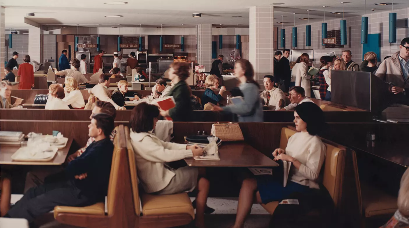 A group of students in the 1960s at the Cougareat.