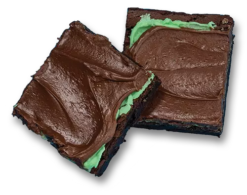 A photo of BYU mint brownies,