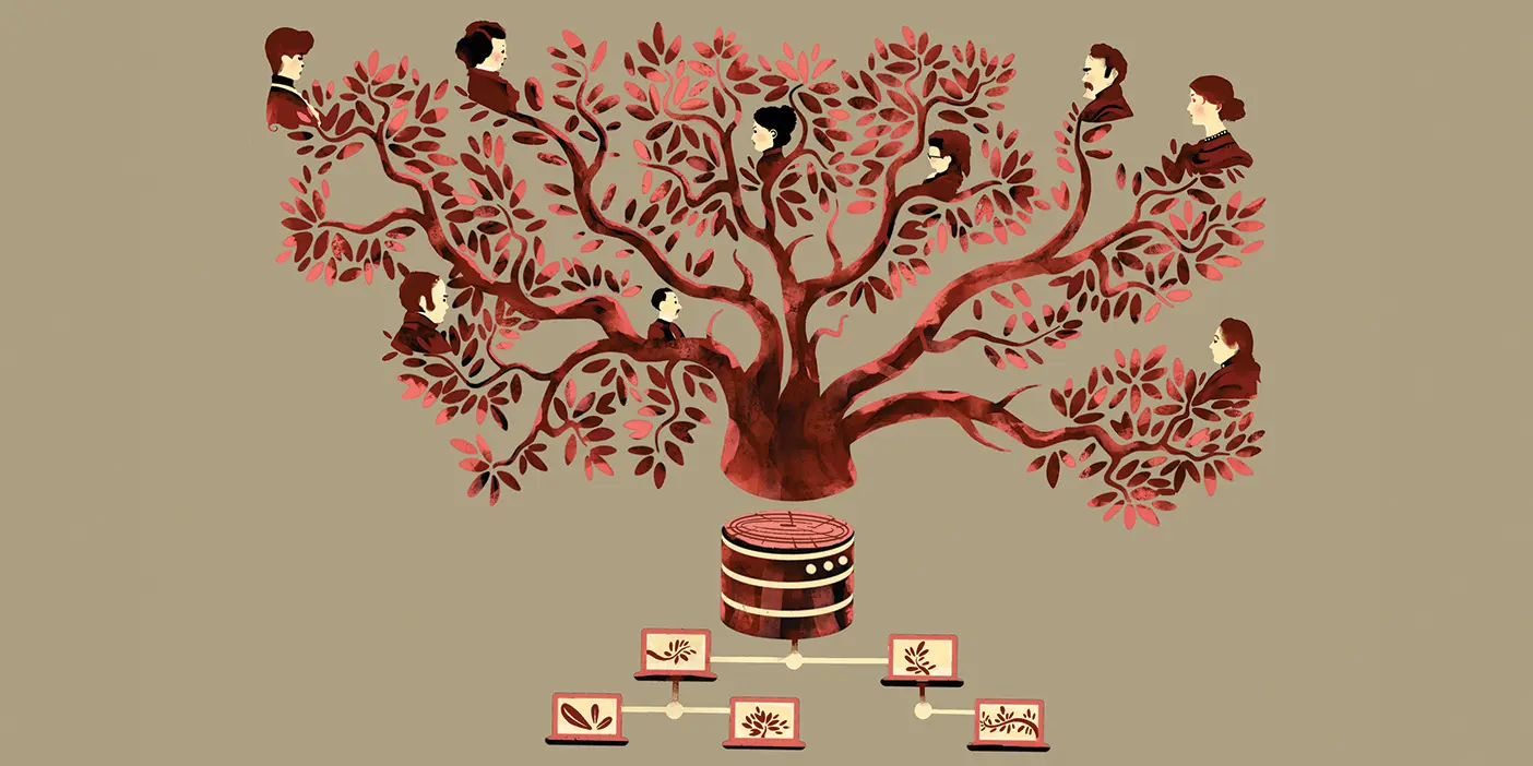 Artistic rendering of a family tree.