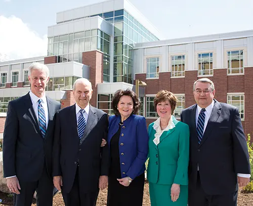 President Worthen with President Russell M. Nelson at the dedication of the new BYU Life Sciences Building.