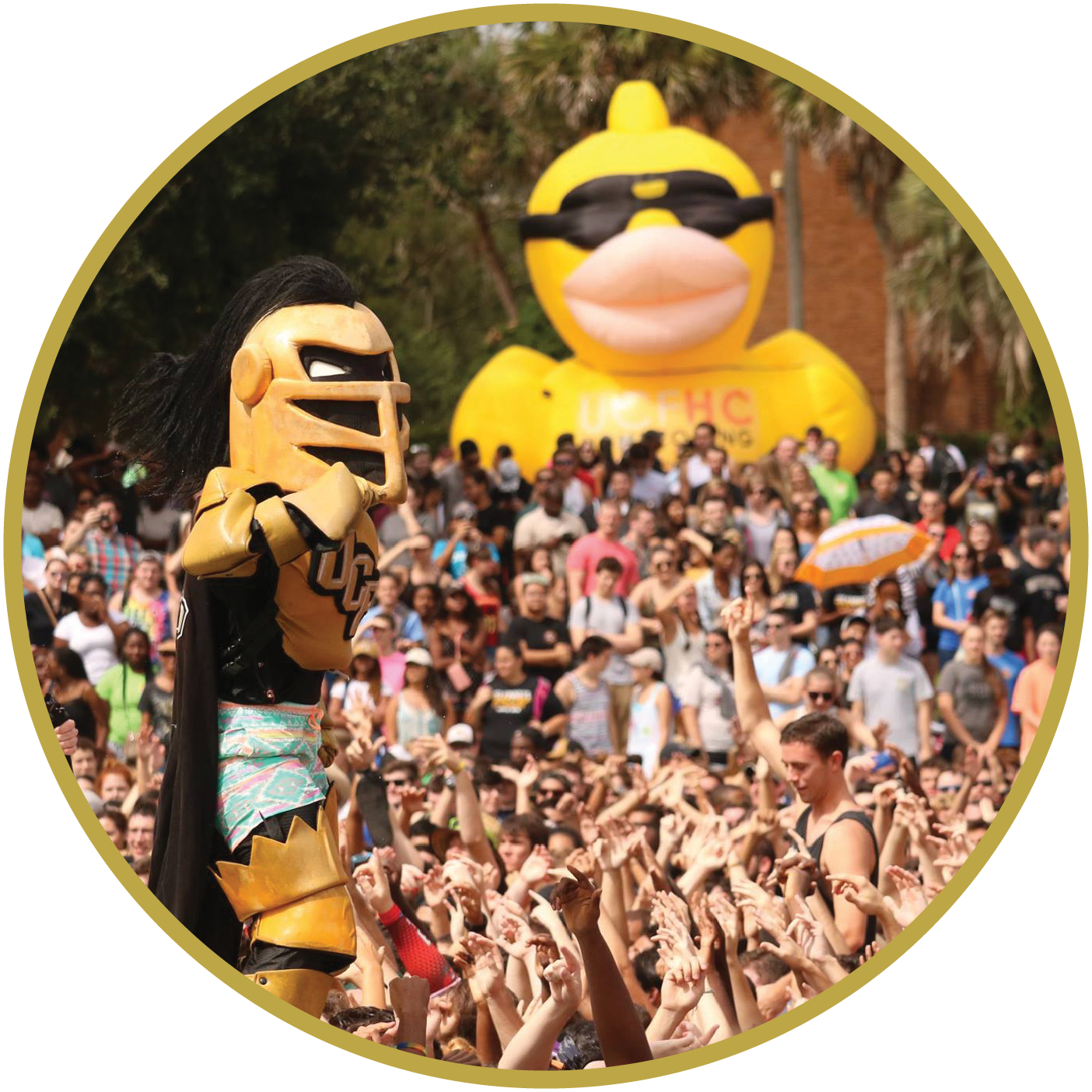 Knightro, the mascot at the University of Central Florida