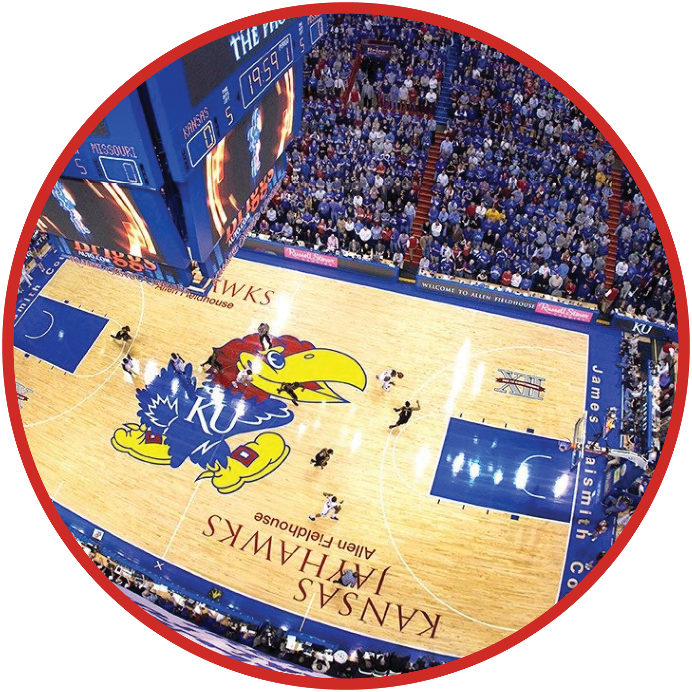 The basketball arena at the University of Kansas