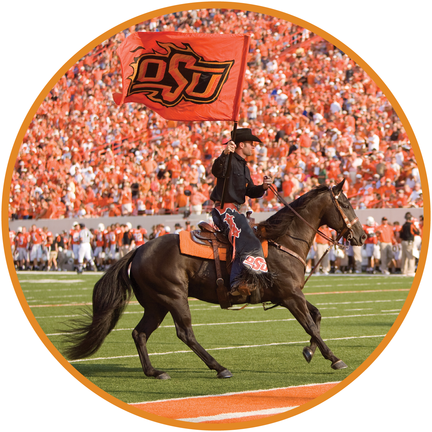 The Spirit Rider at Boone Pickens Stadium