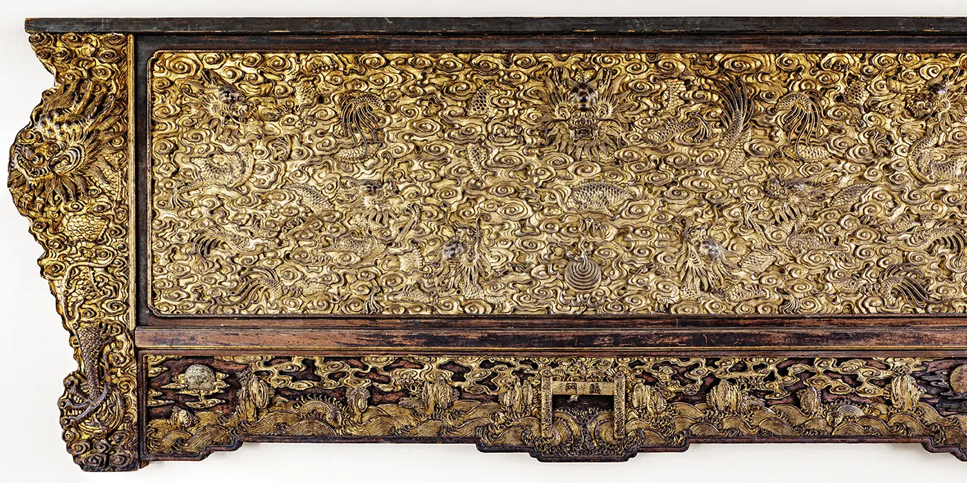 golden engraved panel