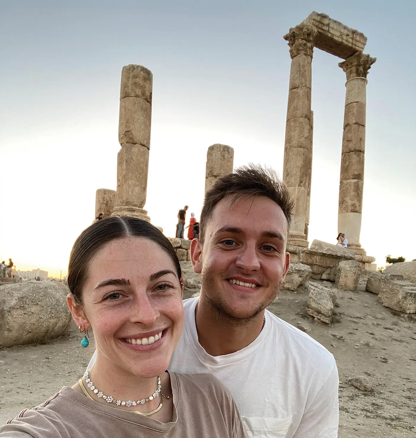 Sydney Schmidt and Spencer Shields in Jordan.