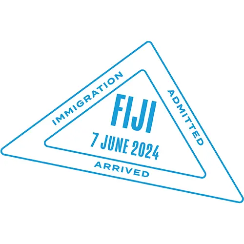 Passport stamp for Fiji