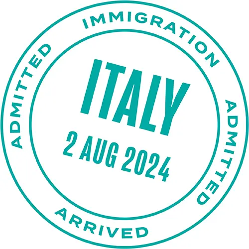 Italy passport stamp