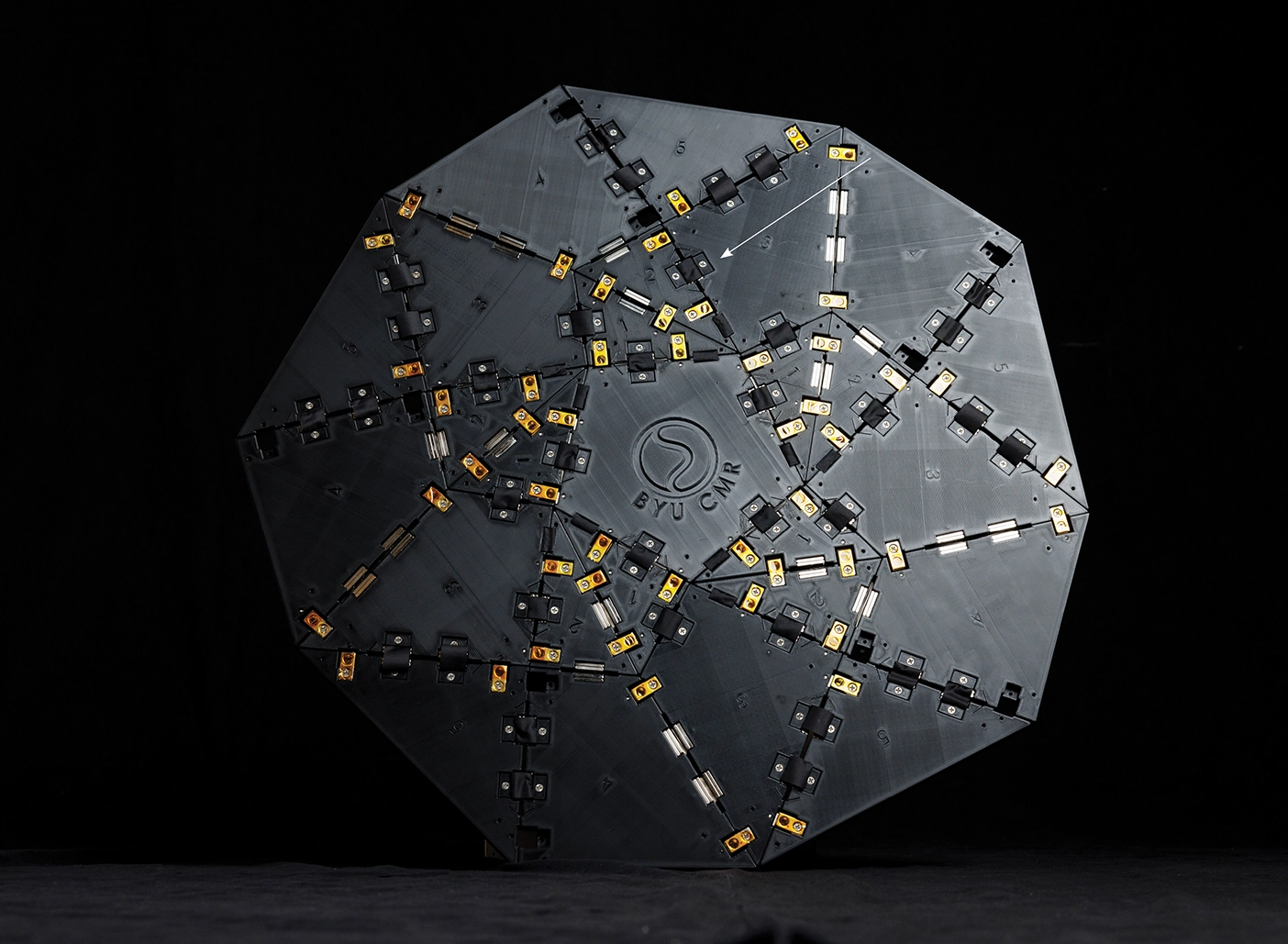 Black paneled prototype unfolded.