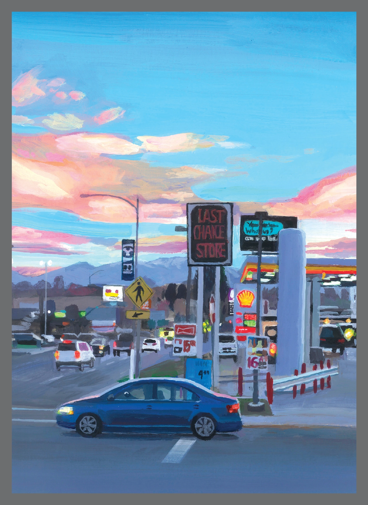 Madeline Rupard's paintings, "Provo Glow"
