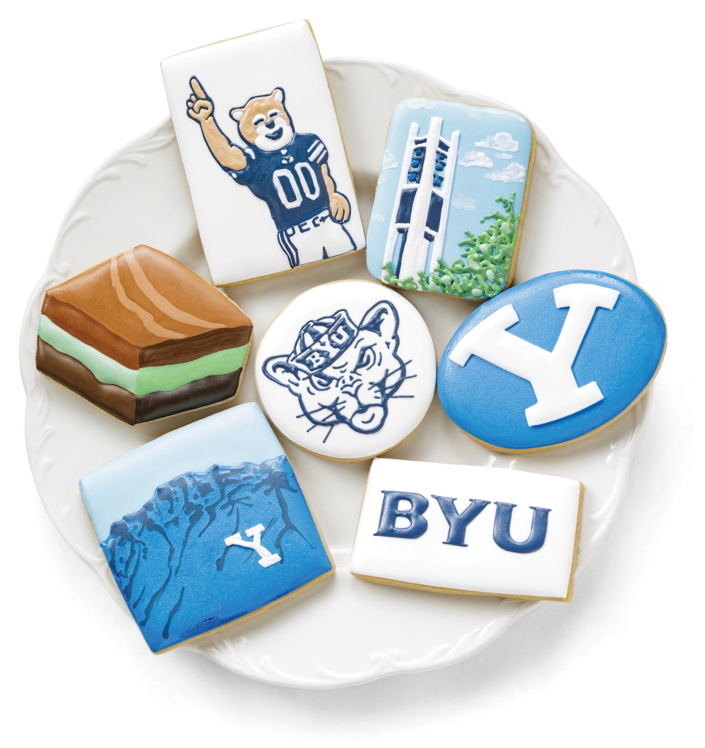 Anya's Cookies custom BYU cookies