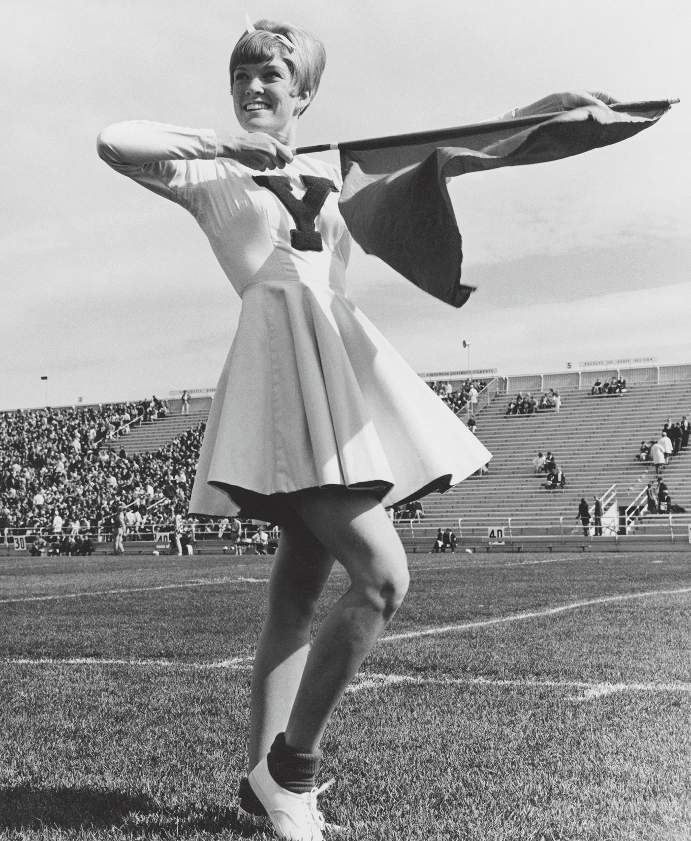 BYU Cheerleader in the 1960s.
