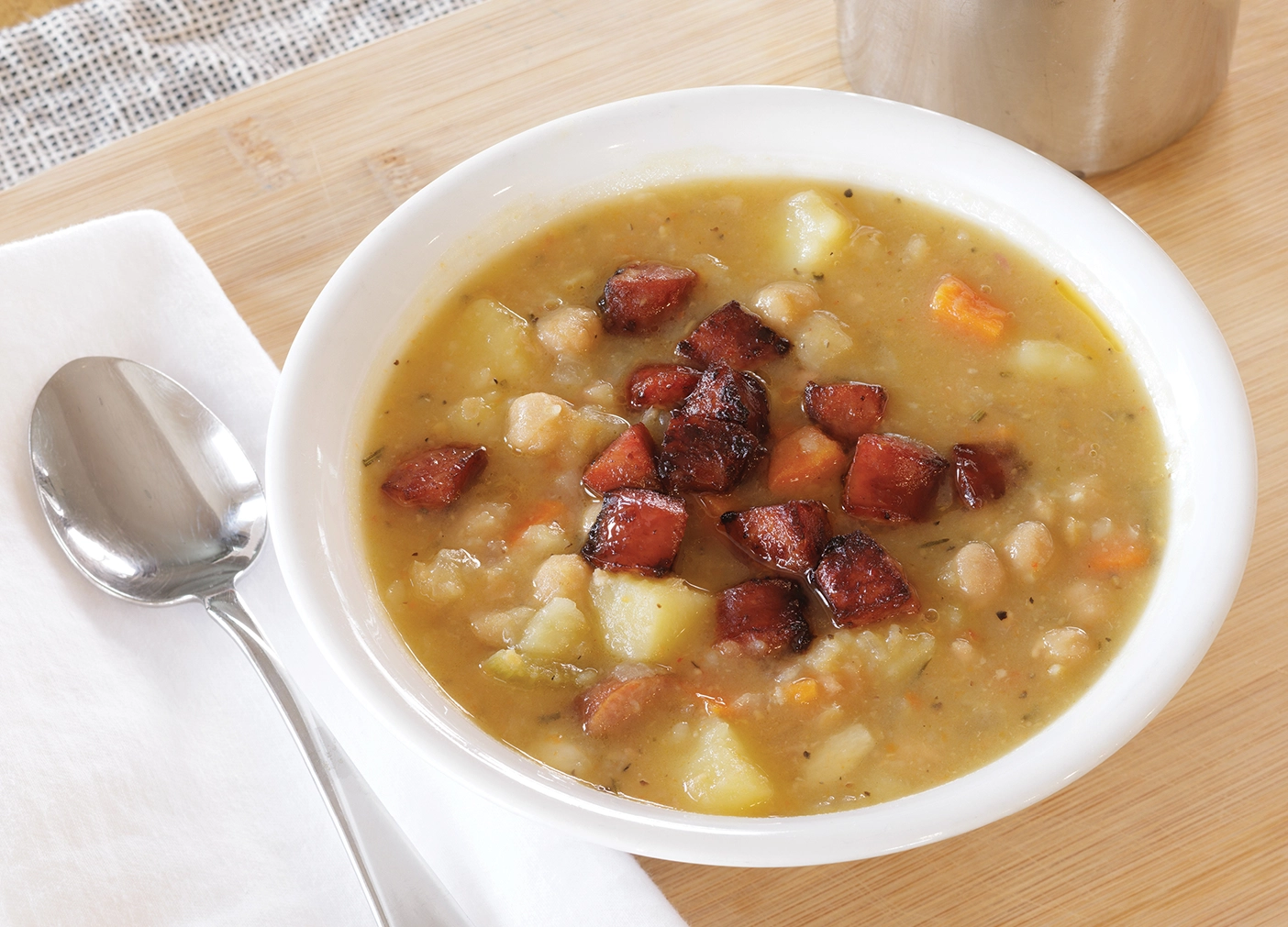 Basque Chorizo, Chickpea, and Vegetable Soup