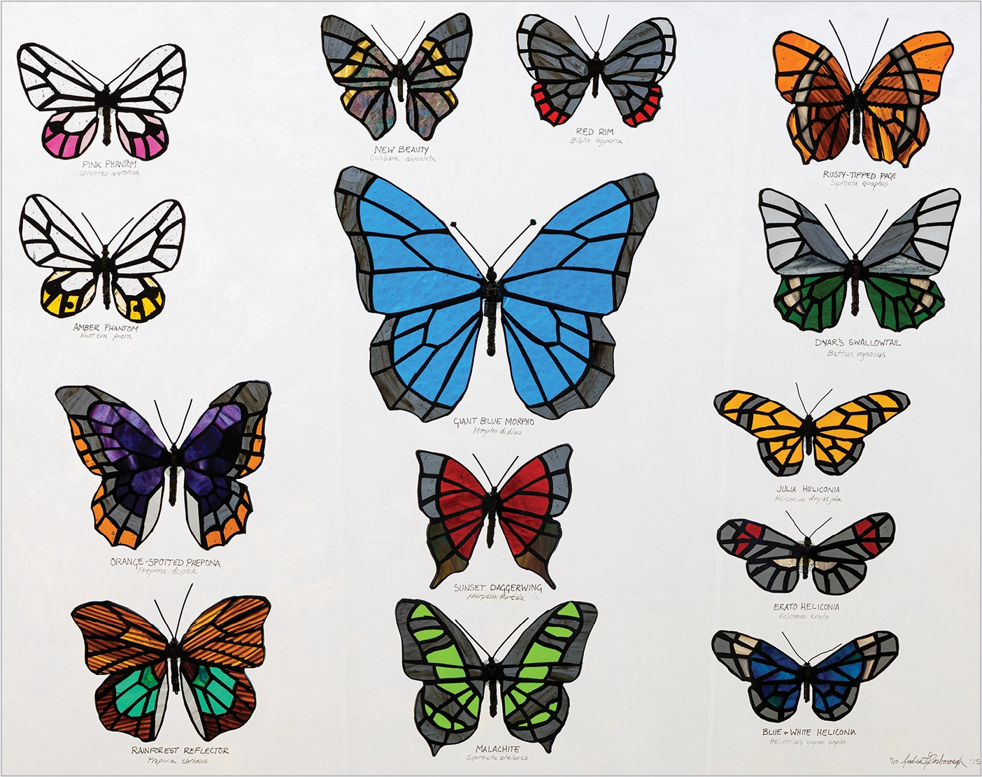 Andrea Rosborough's stained glass butterflies