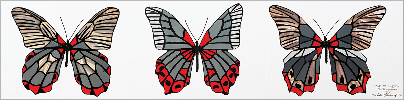 Andrea Rosborough's stained glass butterflies