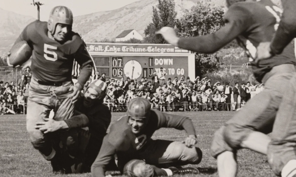 A BYU vs. Utah rivalry football game in 1939.