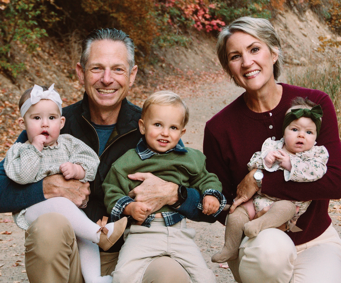 Derek Miller, his wife, and three grandbabies.