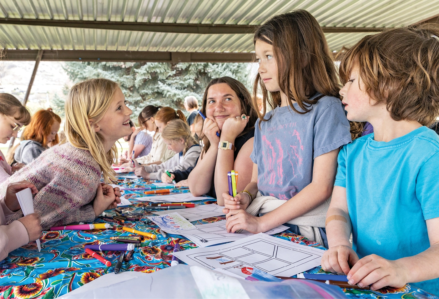 Whirligig hosts an event for children at a park.