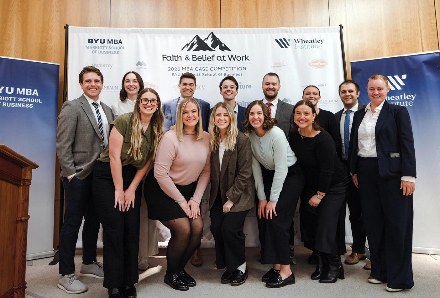 Students from the faith and belief at work CASE competition held at BYU