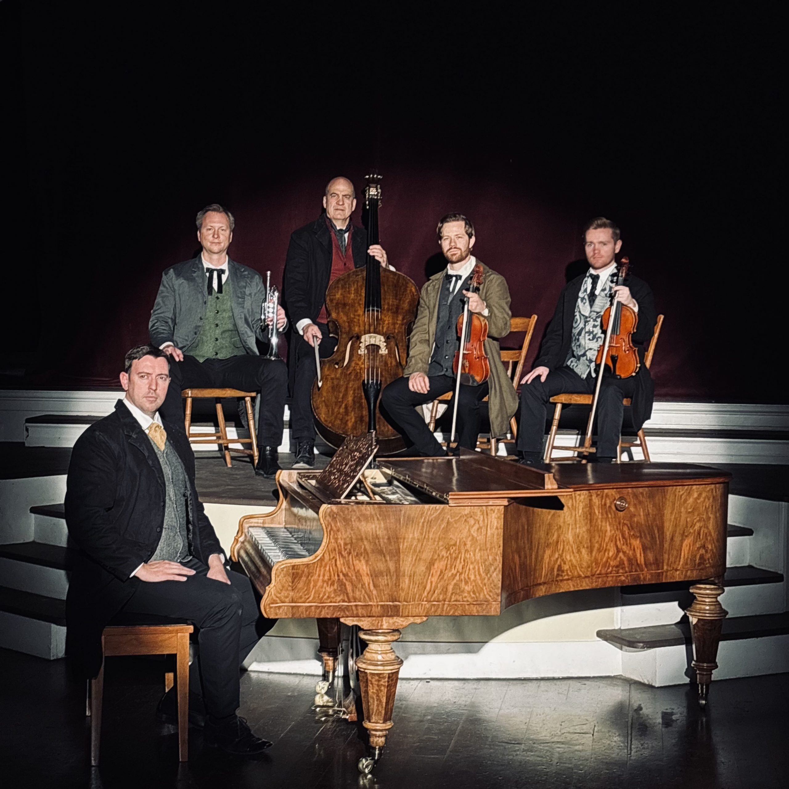 A group of musicians records an album of lost pioneer music with instruments.
